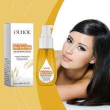 (3 Box) 30ml OUHOE Rice Hair Oil  Nourishing Serum for Soft Ends & Scalp Freshness