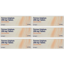 6 x Ferrous 200mg - Iron Tablets - 28 Tablets