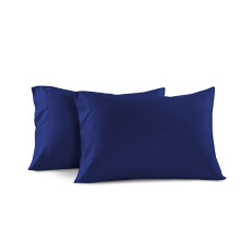 (Navy, Plain Pillowcase 2-Pack) Luxury Duvet Cover with Fitted sheet & Pillow Case