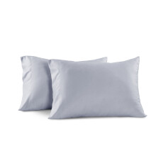 (Silver, Plain Pillowcase 2-Pack) Luxury Duvet Cover with Fitted sheet & Pillow Case