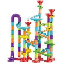 (Multicolour) The Magic Toy Shop Marble Run Race Building Block Maze Toy Set of 113 pcs