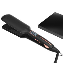 (Red, 1 count) Wide Plate Hair Flat Iron with Lcd Display, Hair Styling Tools for Home & Salon Use, Hair Accessories, Multifunctional Hair Straightener