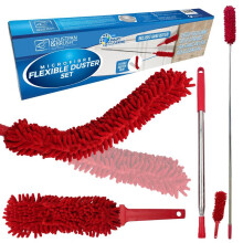 (Twin Pack) Deluxe Microfibre Flexible Duster Set - Twin Pack of High Reach Easy Cleaning Duster Microfiber