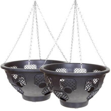 (Default) Easy Fill Hanging Basket Set of 2 x 15" Baskets plantpot flowerpot garden pots