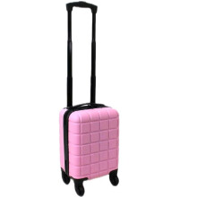 (Pink) Cabin Bag 40X25X20CM Under Seat Carry Travel Ryanair Luggage Wheel Suitcase Bag Lightweight Shell Design
