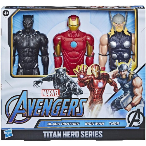 Marvel Avengers Titan Hero Series Black Panther Thor Iron Man 3-Pack 2