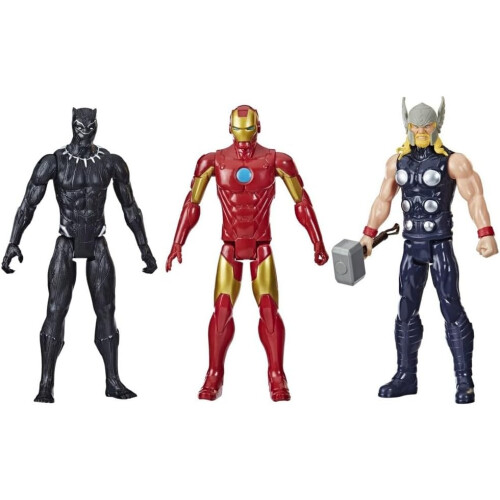Marvel Avengers Titan Hero Series Black Panther Thor Iron Man 3-Pack 1