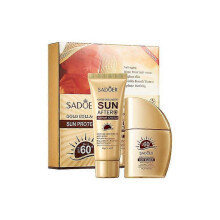 (2PCS) Sunscreen SPF 60+, Lightweight UV Protection Moisturizing Suncream for Face, Non-Greasy & Waterproof Sun Protection with Golden Bone Collagen