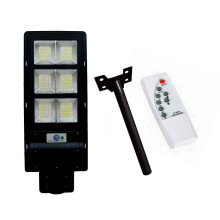 Solcellegadelampe med bevægelsessensor og fjernbetjening, 160 W, 440 LED'er