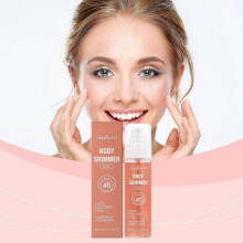(1pc) Body Shimmer Oil, SPF 45 Broad Spectrum, Sunscreen Shimmer Body Oil with Coconut Oils, Moisturizing Wateproof Glowing Oil for Body & Face