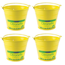 4x Citronella Bucket Candle Outdoor Pest Control