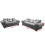 VERONA 3+2 SEATER SOFA SET GREY DESIGNER SCATTER CUSHIONS 2