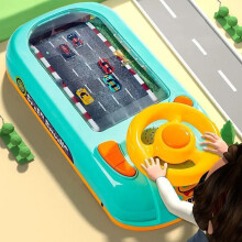(Green, 1 Count - No Battery) Car Racing Adventure Toy with Steering Wheel, Racing Adventure Car Steering Wheel Driving Games, Interactive Educational Toy