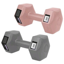 (6 kg, Grey) 4/6 Kg Hexagon Dumbbells Set of 2 for Home Gym Fitness