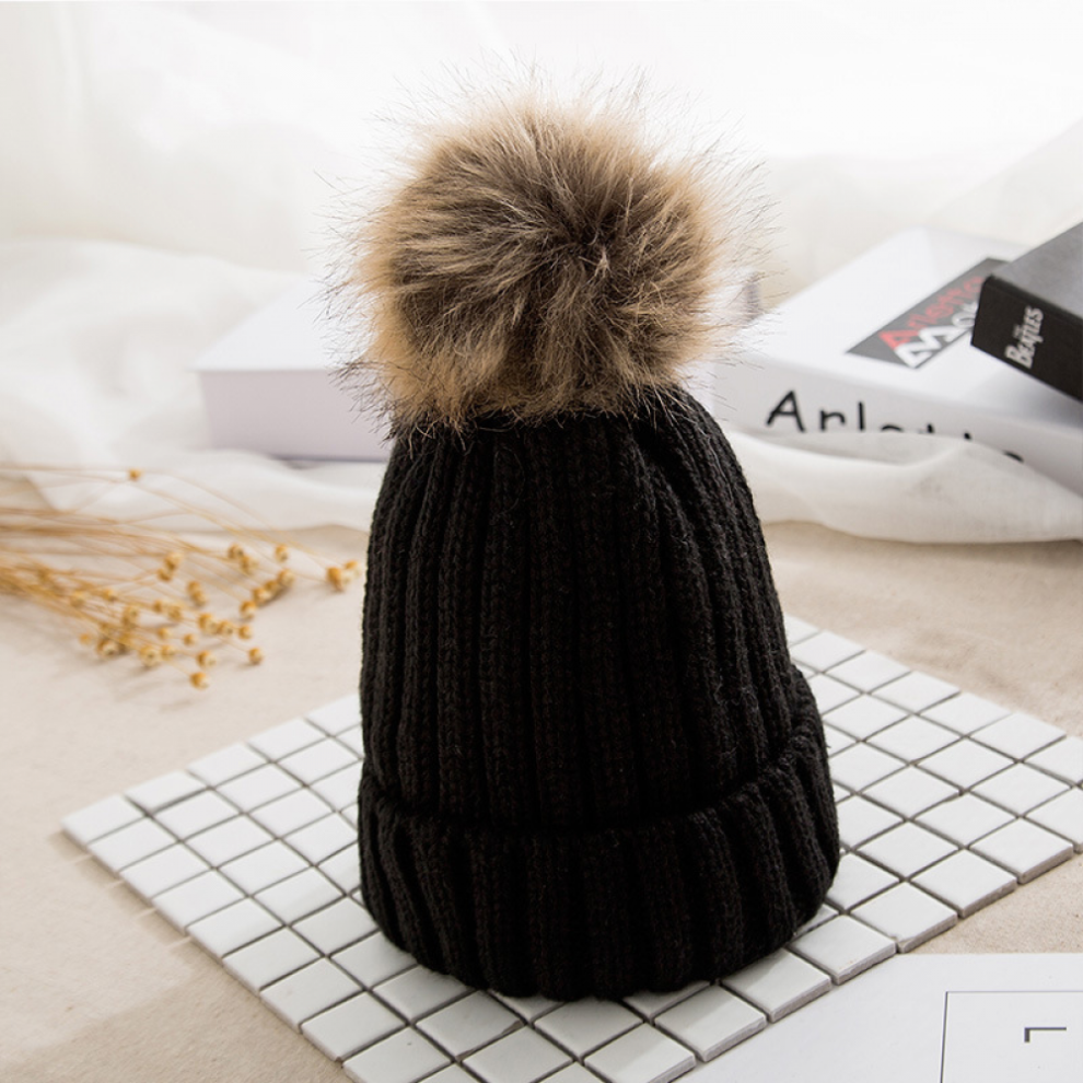 Bonnet tricoté droit, chaud et résistant au froid, pour l'automne et l'hiver