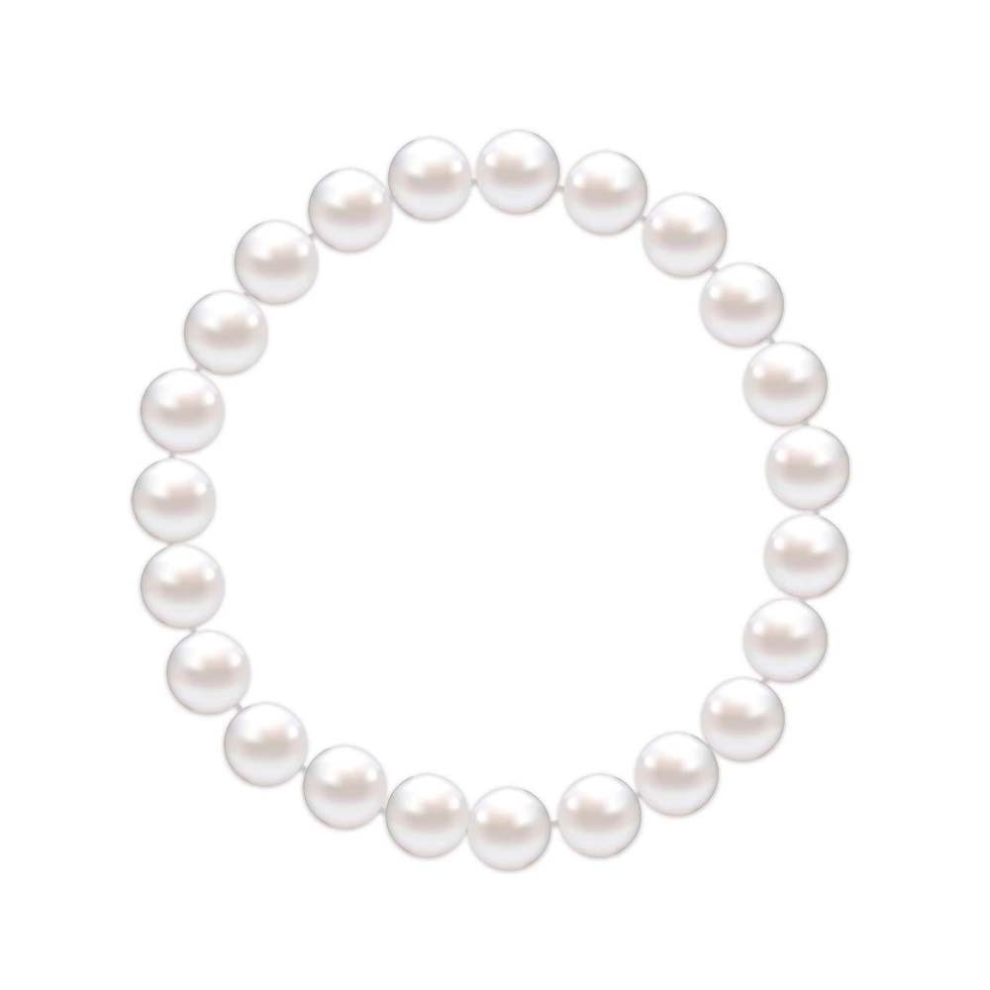Bracelet de perles MM, unisexe, blanc