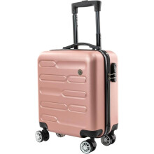 (Rose Gold) Cabin Suitcase | 34L Carry On Suitcase, Cabin Bag 55x40x20 with Combination Lock | Hard Shell Suitcase with 4 Wheels Cabin Luggage