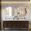 80cm Minimalist Frameless Irregular Wall Hanging Glass Beveled Mirror 3