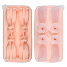Forma quadrada de gelo Labrador 3D, forma quadrada de gelo Whiskey, bandejas divertidas rosa