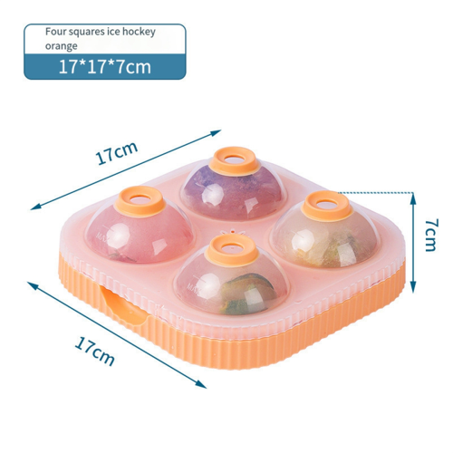 6.5cm Big Round Sphere High Balls Ice Shape Cube-Mold Tray,Orange 1