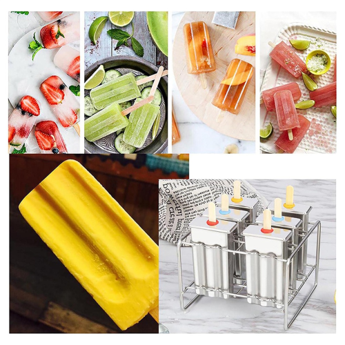 Eiscreme-Form, Eis am Stiel, Form für Eis, DIY, Obst, 6 Eiswürfelschalen 2