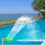 Fuentes para piscinas Cascada fluorescente ajustable 4