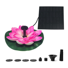 Fuentes flotantes solares para pájaros al aire libre (rosa)