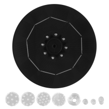 Bomba de fuente solar LED de 18 cm, 3,5 W, 6 boquillas