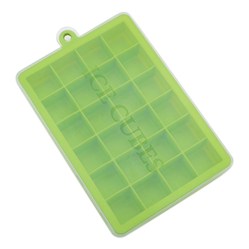 Forma de gelo de silicone com 24 grades e tampa C