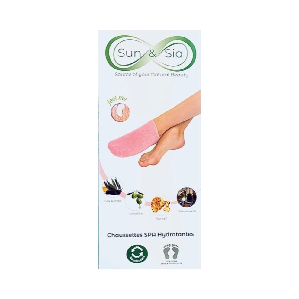 (Pink) Sun&Sia Moisturising Gel Sole SPA Socks-image-OPC-PHGHRZH-NEW