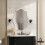 50x70cm Frameless Silver Wall Hanging Vanity Mirror Beveled Edge 3
