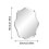 50x70cm Frameless Silver Wall Hanging Vanity Mirror Beveled Edge 5