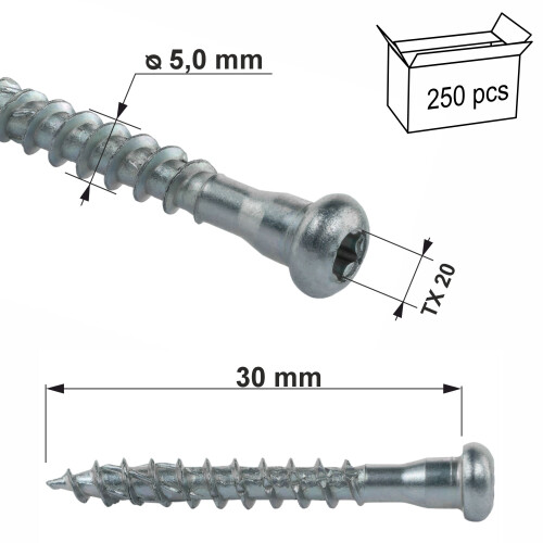 Skruer til tømrerstik WKLC-50030-B 2