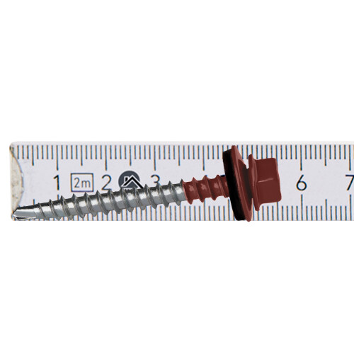 Bauernschrauben GTF2 Z14 4,8x50mm RAL 3009 1