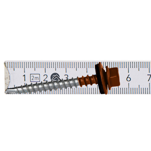 Bauernschrauben GTF2 Z14 4,8x50mm RAL 8004 1