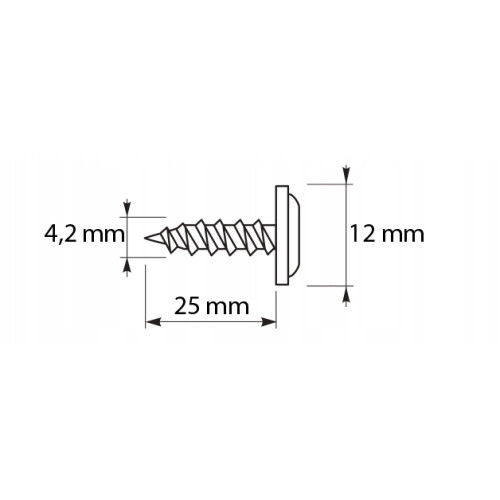 GMZ-S monteringsstik 4,2x25mm RAL rustfrit stål 2