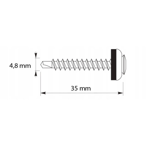 Bauernschrauben GTFP Panhead 4,8x35mm RAL 9007 2