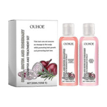 OUHOE Onion, Biotin And Rosemary Shampoo And Treatment Set, Nourish Hair Root Scalp Thick Hair Luste