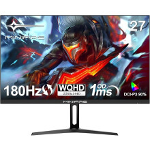27 Inch Gaming Monitor,180Hz, WQHD 2K Gaming Monitor, Fast IPS, 1ms(OD), HDR, 120% sRGB, AMD FreeSync+, Tilt Adjustable, (MFG27F4Q)