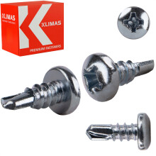 KSTEX loppeskruer 3,5x9,5mm B galvaniseret