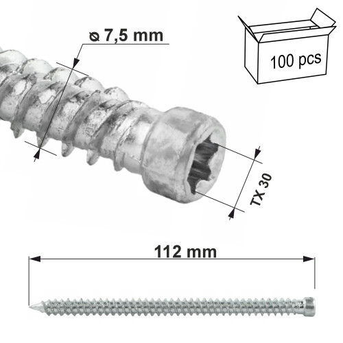 Dørrammeskruer, cylindrisk hoved, WHOW-75112 2