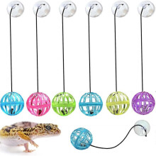 7 Pack Bearded Dragon Toy Kring Ball, Reptile Lizard Toy Ball, Random Colors