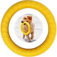 Dog Fitness Ring, Dog Bite Ring, Dog Agility Exercise Equipment, Interactive Tug of War Training Ring for Small and Large Dogs29cm(Yellow,Large)
