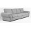 Verona 4 Seater Sofa Light Grey Velour Fabric Full Back Cushions 1