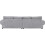 Verona 4 Seater Sofa Light Grey Velour Fabric Full Back Cushions 5