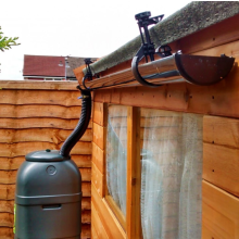 (Flexible, 6FT) Mini Shed Gutter Kit with Downpipe 4FT 6FT 8FT