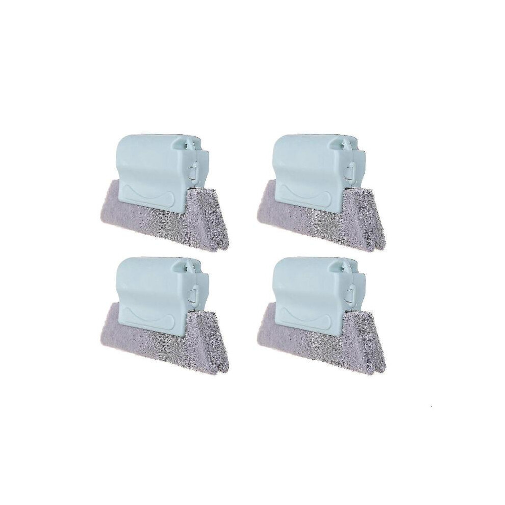 Brosse de nettoyage créative pour rainures Brosse de nettoyage pour rail de porte de fenêtre (4pcs ,gris)