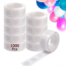 1000 Pcs Balloon Glue Dots, Double Sided Balloon Glue Dots Tape Glue, Removable Adhesive Dot Sticker for Wedding Party Birthday Balloon Decoration (10
