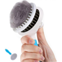 Soft Pet Brush, Self-Cleaning Brush - Gently Removes Undercoat, Mats and Tangled Hair - Grooming Brush for Cats and Dogs