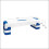 AS005 STEP AEROBICO BIANCO/BLU HMS 11